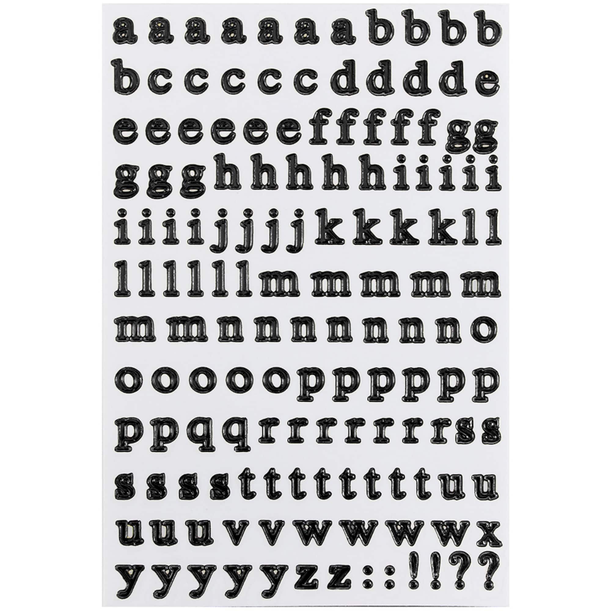 JAM Paper Silver Upper & Lower Case Alphabet Letter Stickers